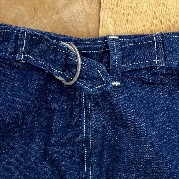 MIH JEANS CALLCOTT A LINE DENIM MIDI SKIRT WOMEN’S sz S Blue Front Buttons - Picture 4 of 9